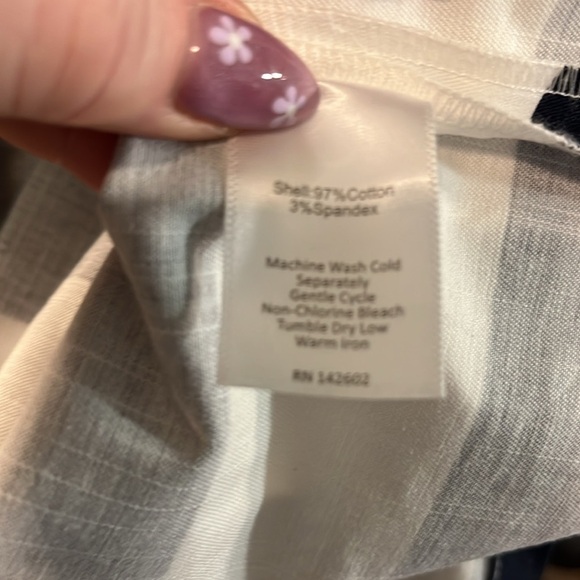 Sail to Sable Nautical Dress Striped Gold Metallic Trim Sleeveless Size Small - Picture 9 of 9